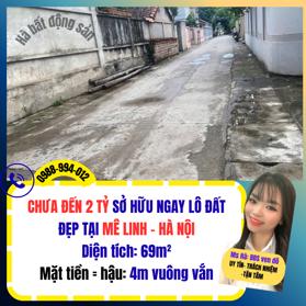 💥 SIÊU HOT – CHƯA ĐẾN 2 TỶ SỞ HỮU NGAY LÔ ĐẤT ĐẸP TẠI MÊ LINH – HÀ NỘI