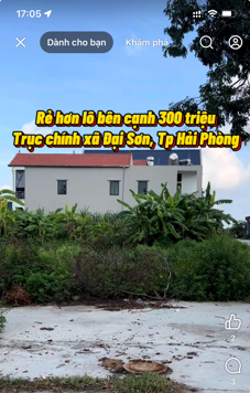 Rẻ hơn lô bên cạnh 300tr. Giá 1.6 tỷ Lô góc đường to diện tích 112m2