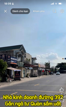 Bán nhà mặt QL 392 – gần ngã tư Quàn, 109m², MT 5m, giá chỉ 3.6 tỷ