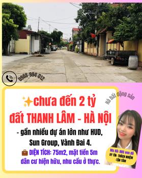 MẢNH ĐẤT HIẾM CÒN SÓT LẠI – chưa đến 2 TỶ đất Thanh Lâm Mê Linh Hà Nội