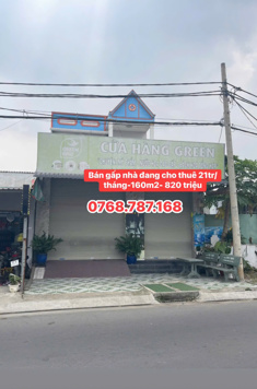 Bán gấp nhà (8mx20m) gần chợ Bình Chánh, bệnh viện đang cho thuê 21 triệu giá 820 triệu
