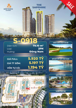 💎 Bán căn hộ Newtown Diamond – S-0918 (The Sapphire Tower)