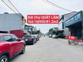 Giá 1tỷ950/81.2m2 NGAY CHỢ QUẤT LÂM KINH DOANH ĐƯỢC LUÔN ngay sát cổng chợ Khu Du Lịch QUẤT LÂM
