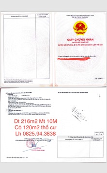 Đất lô góc đẹp tại Văn Tố – 216m², 2 mặt tiền, gần chợ và hành chính công