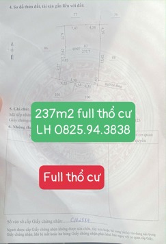 📣 SIÊU PHẨM ĐẤT THỔ CƯ MINH ĐỨC – TỨ KỲ | 237m² | FULL THỔ CƯ | GIÁ CHỈ 1,3 TỶ