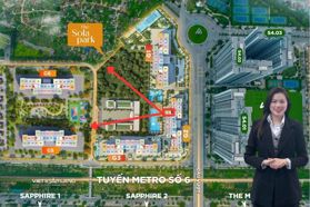 Bán cắt lỗ căn 2N2VS 64m2 G2 Sola Park, gần khu vực Mỹ Đình 