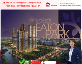 Eaton Park - Quận 2 - bán căn Góc 3PN - tháp A5 - khách tìm mua nhiều nhất - hướng Đông Bắc