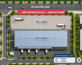 CHO THUÊ KHO XƯỞNG SHOWROOM 8.200M² MẶT TIỀN VÕ NGUYÊN GIÁP, CẦN THƠ