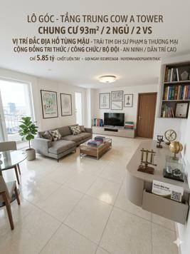 LÔ GÓC TẦNG TRUNG COWA TOWER 199 HỒ TÙNG MẬU - 93M² CHỈ 5.85 TỶ 