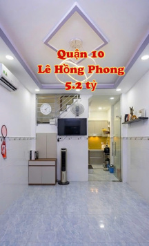 Nhà Lê Hồng Phong, QUẬN 10, DT 3.5 x 8m, 3 tầng, 5.2 tỷ