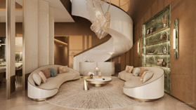 Duplex Palm River 150m2, 4 phòng ngủ view sông - Không gian sống thông tầng riêng tư
